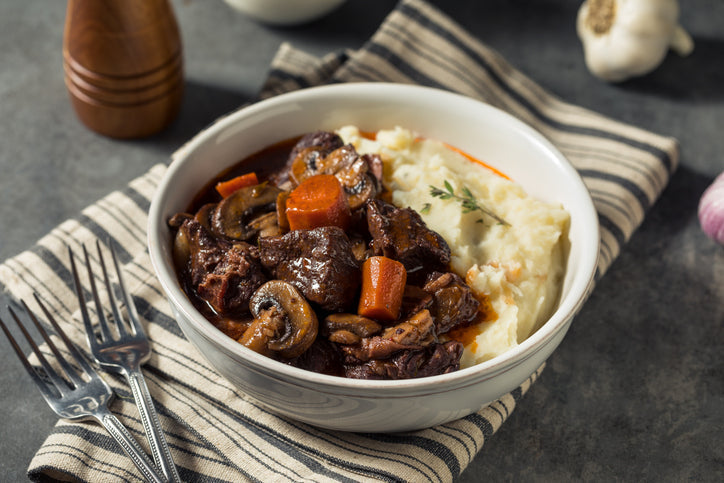 Texas Grass Fed Beef Bourguignon