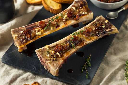 Grassfed beef marrow bones - canoe cut