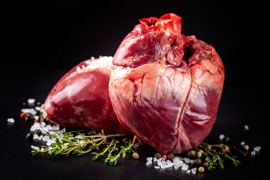 Texas grass-fed whole beef heart from regenerative ranch